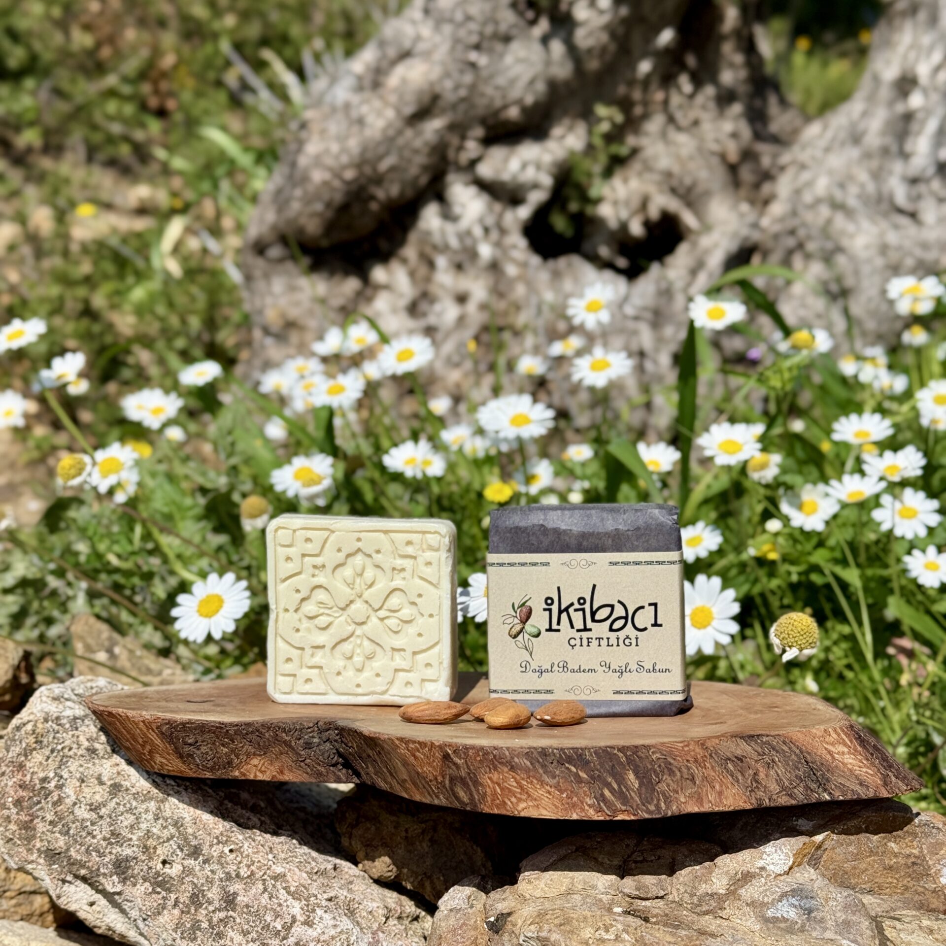 İkibacı Çiftliği Klasik Beyaz Badem Yağlı Sabun 1 İkibacı Çiftliği Klasik Beyaz Badem Yağlı Sabun